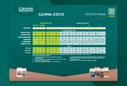 CANNA COCO Kweekschema